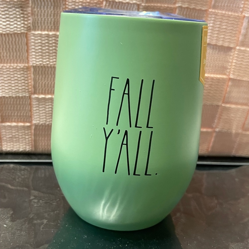 Brand new Rae Dunn 12 oz Fall insulated wine glass